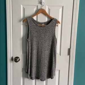 Heather gray tunic-style tank top